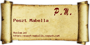 Peszt Mabella névjegykártya